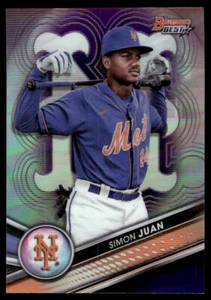 2022 Bowman's Best Top Prospects Purple Refractor #TP-16 Simon Juan /250 - Picture 1 of 2