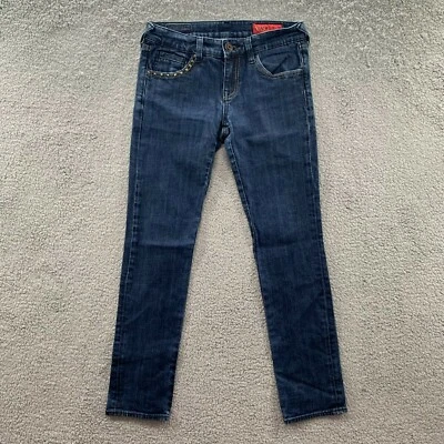 Yaso Women's Low Rise Straight Jeans Stretch Blue Dark Wash Denim Sz 5/6 - Image 1 of 4