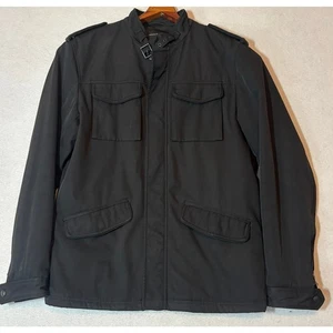Banana Republic Black 4 Pocket Field Jacket Men's Sz Medium Water Resistant - Picture 1 of 9