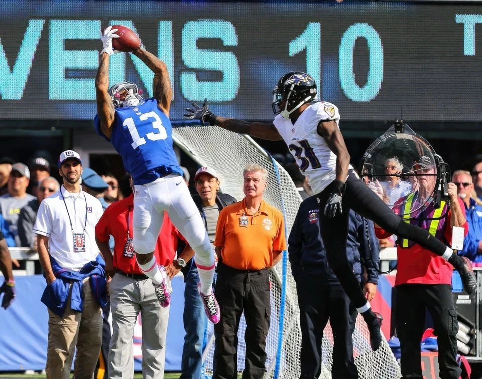 Impresión fotográfica brillante Odell Beckham Jr. #13 Giants NFL 8x10 fútbol americano de Nueva York Foto 1 de 1