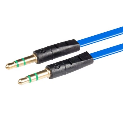 Dark Blue 3.5mm AUX AUXILIARY CORD Male Stereo Audio Cable 3FT FOR iPod MP3 - Image 1 of 3
