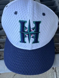 Harwich Mariners Cape Cod League Baseball Fitted Hat Size 7 3/8 Delong - Picture 1 of 5