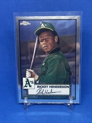2021 Topps Chrome Platinum Anniversary Rickey Henderson #501 Oakland A’s Base - Image 1 of 2