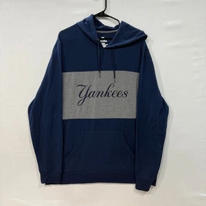 Fanatics Yankees Hoodie Men's XL Navy Gray Pullover MLB New York Baseball - Picture 1 of 5