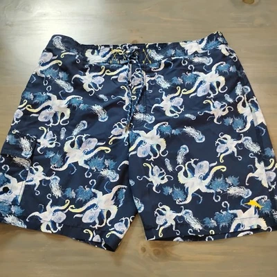 NUEVO CON ETIQUETAS Tommy Bahama Relax Natación Board Shorts Para Hombres XXL Azul Kraken Up Ocean Deep $88 Foto 1 de 4