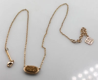 Collar Kendra Scott "ELISA" Cobre Piedra Druzy Tono Oro Rosa 17.5" Foto 1 de 4