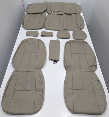 Fundas de asiento de cuero tostado T358 para Chevrolet Silverado 2500 3500 HD doble 2010-2014 Foto 1 de 4