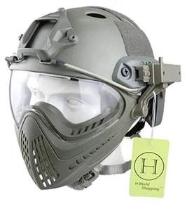H World EU Integrated Tactical,Airsoft,Paintball,removable Full Face, Googles, - Picture 1 of 3