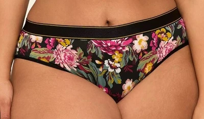 NWT-Lane Bryant Black Floral Wide Band Hipster Panties Size 18/20 Retail: $13.50 - Image 1 of 3