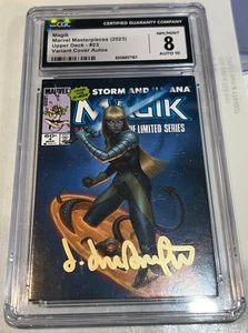 2022 Marvel Masterpieces - MAGIK #23 - VARIANT COVER AUTOS 5/10 - CGC 8 - Picture 1 of 2