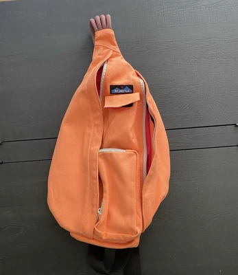 Kavu Original Rope Coral Orange Crossbody Messenger with Pink Sling int Backpack - Image 1 of 4