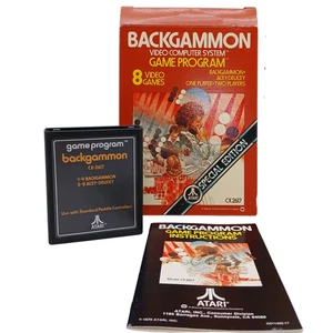 Atari 2600 Backgammon Gioco CIB con Scatola e Manuale - Edizione Speciale CX2617 - Foto 1 di 6