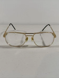 Vintage Luxottica CARLOS Frames 56□18 140 Gold Electroplated Italy FRAMES ONLY - Picture 1 of 6