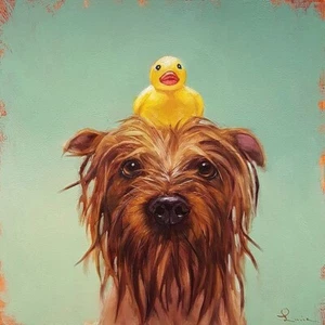 Bath Time ART PRINT by Lucia Heffernan Image Size 16" x 16" - Picture 1 of 1