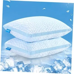 Double Sided Cooling Pillow for Hot Sleepers, Shredded Queen(2 Pack) Fullblue - Picture 1 of 7