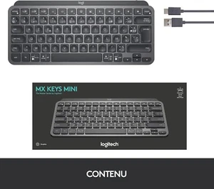 logitech mx keys mini keyboard Azerty (french) - Grafit/graphite - Condition NEW - Afbeelding 1 van 4