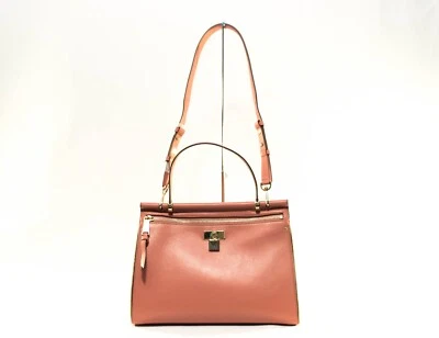 NWT Michael Kors Jasmine Pink Rose Leather Satchel Shoulder Bag Purse - Image 1 of 4