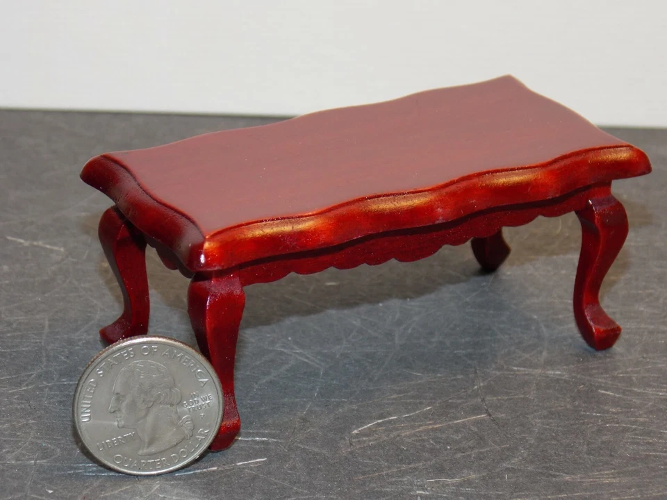 Dollhouse Miniature Coffee Table Mahogany 1 12 Inch Scale G55 Dollys Gallery
