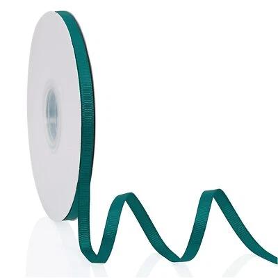 Forest Green Grosgrain Ribbon 1/4" x 50 Yards Double-Faced Craft Ribbon - Image 1 of 4