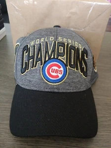 New Chicago Cubs 2016 World Series Champions Hat Cap New Era 39Thirty With PIN - Picture 1 of 10