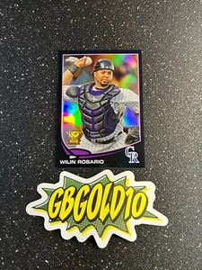 2013 Topps Chrome - #176 Wilin Rosario Black Refractor /100 - Picture 1 of 2