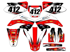 2004-2012 CR 250 R VELOCITY Red Senge Graphics Kit Compatible with Honda - Picture 1 of 10