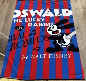 2023 Disney Parks 100 Eras Oswald The Lucky Rabbit Throw Blanket 60” x 60” - Picture 1 of 14