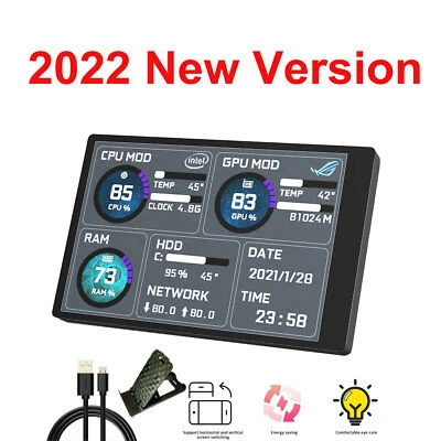 3.5inch IPS Screen Monitor Type C Secondary Mini IPS Monitor Computer of AIDA64 - Image 1 of 4