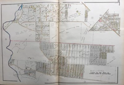 1929 DELAWARE COUNTY, PENNSYLVANIA UPPER DARBY & HAVERFORD, PLAT ATLAS MAP - Image 1 of 3