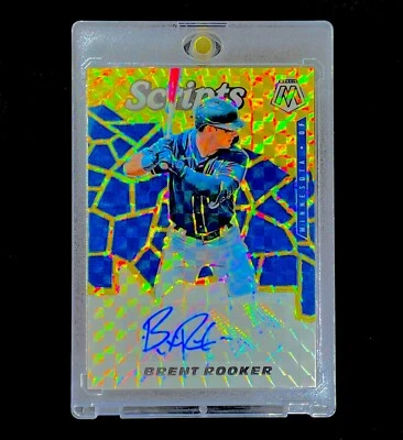 BRENT ROOKER ROOKIE GOLD REFRACTOR PRIZM HOLO RARE SP Insert - ATHLETICS - Image 1 of 4