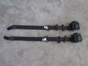 11-19 DODGE JOURNEY FRONT SEAT BELTS SEATBELTS DRIVER PASSENGER BLACK OEM - Picture 1 of 4