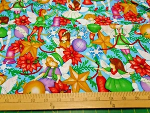 25" Fairies Allover Christmas Fabric - Picture 1 of 1