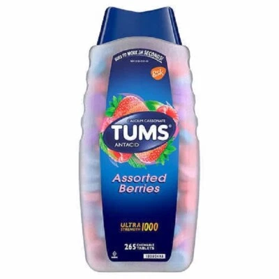 TUMS Ultra Strength 1000 mg. 265 comprimidos masticables de bayas surtidas CADUCAN-2030 Foto 1 de 3