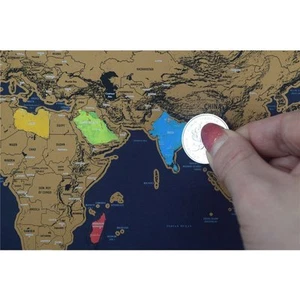 Tragbare Mini Deluxe Scratch Off Weltkarte 42 x 29,7 cm Reise Scratch Weltkarte  - Bild 1 von 5