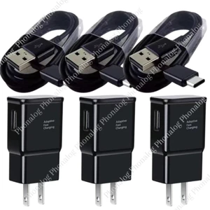 For Samsung Galaxy S22 S21 S20 S10 S9 S8 Fast Wall Charger 4FT USB Type-C Cable - Picture 1 of 17
