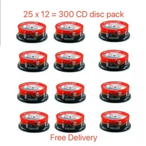 Maxell CD-R Music XL-II Digital Audio Recordable 80Min - 300 Pack Spindle - Picture 1 of 1