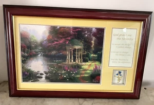 Thomas Kinkade SERENITY PRAYER Frame Canvas Print Bradford Exchange 2010 - Picture 1 of 6
