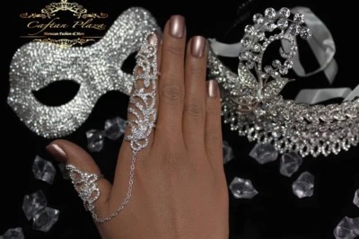 XXXL Doppelfingerring Daumenring Gliederring Gelenkring Ring Ornamentring Silber - Bild 1 von 4