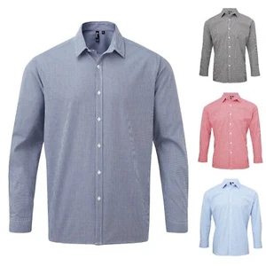 Hombre Camisa Manga Larga de Cuadros Popelín Talla Especial 100% Algodón XS-3XL - Imagen 1 de 9