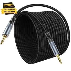 Cable auxiliar de audio de 20 pies de largo de 3,5 mm de 20 pies macho a macho, estéreo auxiliar - Imagen 1 de 9