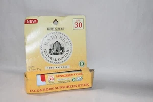 NIB Burt's Bees Baby Bee Face & Body Sunscreen stick Sealed - Picture 1 of 2