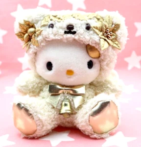 Oso de peluche Hello Kitty Angel peluche dorado 2002 Sanrio raro exclusivo de Japón - Imagen 1 de 6