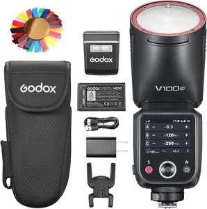 Godox V100C V100-C 2.4G TTL Round Head Camera Flash Speedlite for Canon Cameras - Picture 1 of 10