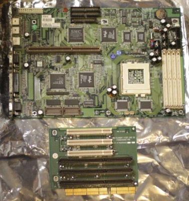 HP socket 7 motherboard VGA PS/2 Mouse USB IDE FDD riser PCI ISA d5550-60001 - Image 1 of 4