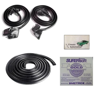 1969-72 GTO LEMANS Weatherstrip 3pc Kit Door Seal Trunk Seal *METRO MADE IN USA* - Picture 1 of 4