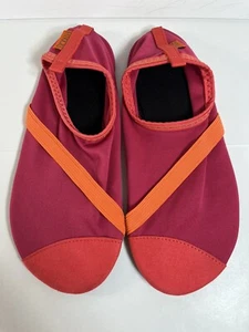 NEW! FITKICKS Pink/Orange Elastic Shoes Women’s Sz MED YOGA SHOES Minimalistic - Picture 1 of 6