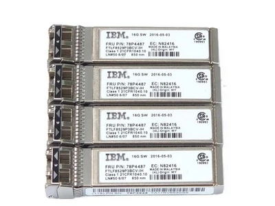 4 x IBM Original 78P4487 16G SW SFP+ FC Optical Transceiver Module N82416 - Bild 1 von 2