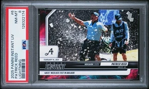 2025 PANINI INSTANT LIV GOLF #6 - Patrick Reed Lightning #d /5 - PSA 8 - Picture 1 of 3