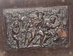 Antique Graf Eberhard ‘Escape From Wildbad’ Bronze Plate Hanging Wall Decor - Picture 1 of 17