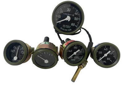 Willys MB Jeeps Ford GPW Gauges Kit Speedometer Temp-Oil Fuel Ampere | Fit For - Image 1 of 4